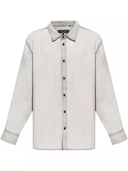 Rag & bone хлопковая рубашка, серый