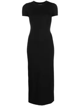 Rag & bone платье макси с короткими рукавами, черный