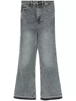 rag & bone расклешенные джинсы Casey с завышенной талией, серый
