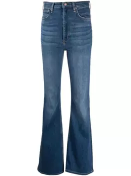 rag & bone расклешенные джинсы с завышенной талией, синий