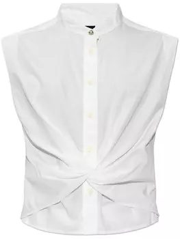 Rag & bone рубашка Louisa с драпировкой, белый