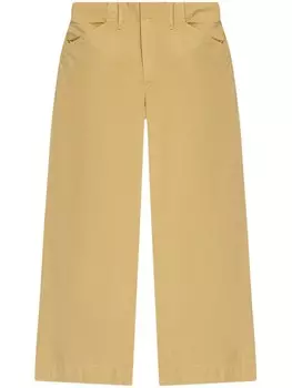 Rag & bone укороченные брюки из хлопчатобумажной саржи, нейтральный цвет