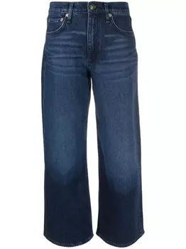 rag & bone укороченные джинсы средней посадки, синий