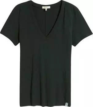 Rag & bone Женская футболка Slub Vee, темно-зеленая