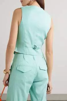 RAG & BONE жилет Priya из смесового льна, салатовый