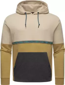 Ragwear Hoodie "Blocky Hoody", спортивная мужская толстовка с блочными полосками, цвет Sand