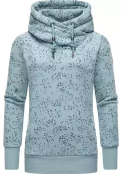 Ragwear Hoodie "Gripy Flowery", модная толстовка с высоким воротником, синий