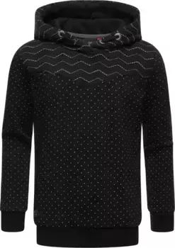 Ragwear Hoodie "Kristla Sweat", свитер для девочек с капюшоном и большим капюшоном, черный