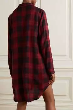 RAILS Фланелевая ночная рубашка в клетку, красный