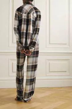 RAILS фланелевый пижамный комплект Clara в клетку, бежевый