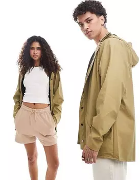 Rains – 12010 – Водонепроницаемая укороченная куртка цвета хаки