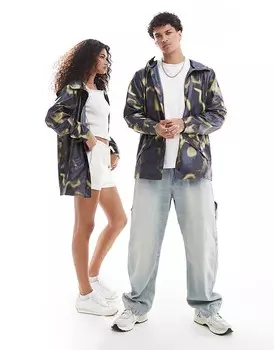 Rains – 12010 – Водонепроницаемая укороченная куртка с абстрактным узором