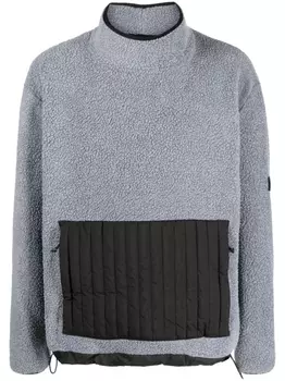 Rains флисовый джемпер с высоким воротником, серый