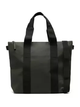 Rains logo-debossed tote bag, зеленый