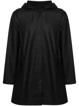 Rains плащ А-силуэта W на кнопках, черный