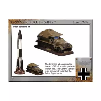 Ракета V2 и машина управления Sdkfz.7, WWII Miniatures - German Vehicles (15mm)