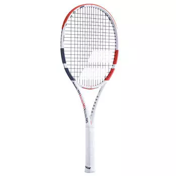 Ракетка теннисная женская/мужская Babolat - Pure Strike 16×19 белая/оранжевая 305 г, белый/оранжевый/темно-серый