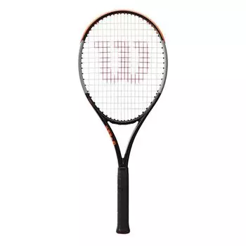 Ракетка теннисная женская/мужская Wilson - Burn 100LS V4 черная/оранжевая 280 г, черный/оранжевый/светло-серый