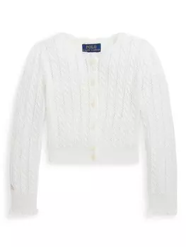 Ralph Lauren ажурный кардиган, белый