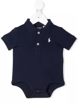Ralph Lauren боди с вышитым логотипом, синий
