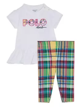 Ralph Lauren брючный костюм в клетку, белый