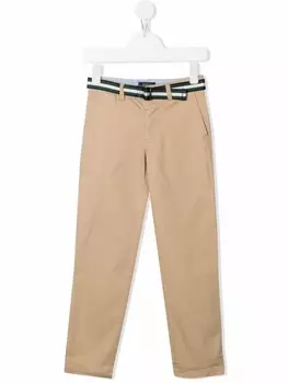 Ralph Lauren брюки чинос с поясом, нейтральный цвет