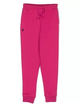 Ralph Lauren брюки с кулиской и вышитым логотипом, розовый