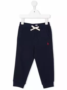 Ralph Lauren брюки с вышивкой, синий