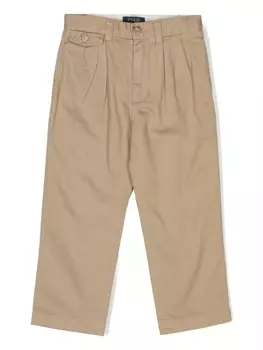 Ralph Lauren брюки со складками, коричневый