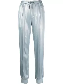 Ralph Lauren Collection брюки кроя слим с эффектом металлик, синий