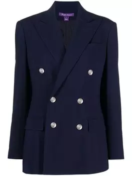Ralph Lauren Collection двубортное пальто на пуговицах, синий