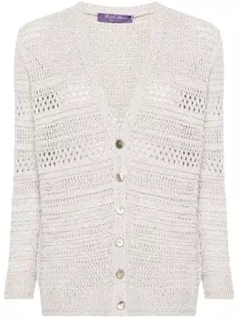 Ralph Lauren Collection кардиган с пайетками, нейтральный цвет