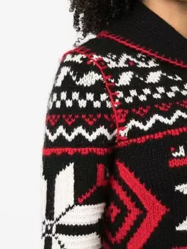 Ralph Lauren Collection кашемировый джемпер вязки интарсия, черный