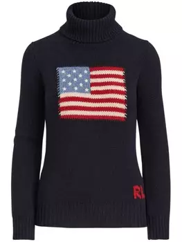 Ralph Lauren Collection кашемировый свитер Flag, синий