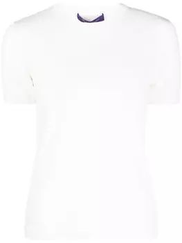 Ralph Lauren Collection кашемировый топ с короткими рукавами, нейтральный цвет