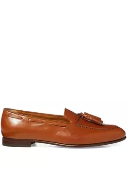Ralph Lauren Collection лоферы Quillis с миндалевидным носком, коричневый
