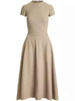 Ralph Lauren Collection платье миди с узором в елочку, коричневый