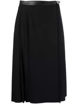 Ralph Lauren Collection плиссированная юбка с поясом, черный