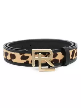 Ralph Lauren Collection ремень с анималистичным принтом, коричневый