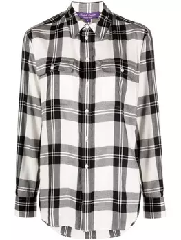 Ralph Lauren Collection рубашка Darleen в клетку, черный