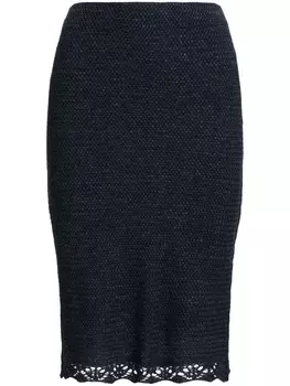 Ralph Lauren Collection юбка-карандаш с оборками, синий