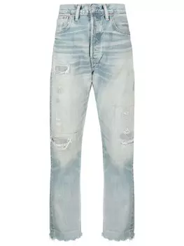 Ralph Lauren distressed-effect boyfriend jeans, синий