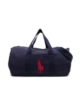 Ralph Lauren дорожная сумка с вышитым логотипом, синий