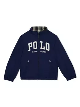 Ralph Lauren двусторонний бомбер с логотипом, синий