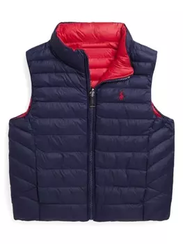 Ralph Lauren двусторонний дутый жилет, синий