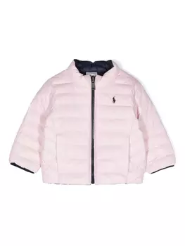 Ralph Lauren двусторонний пуховик Polo Pony, розовый