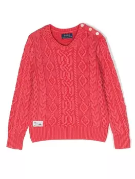 Ralph Lauren джемпер фактурной вязки, красный