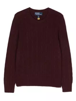 Ralph Lauren джемпер фактурной вязки, красный
