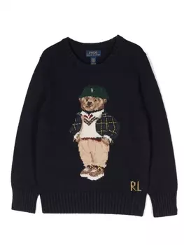 Ralph Lauren джемпер Polo Bear вязки интарсия, синий