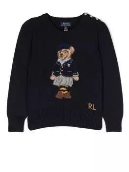 Ralph Lauren джемпер Polo Bear вязки интарсия, синий